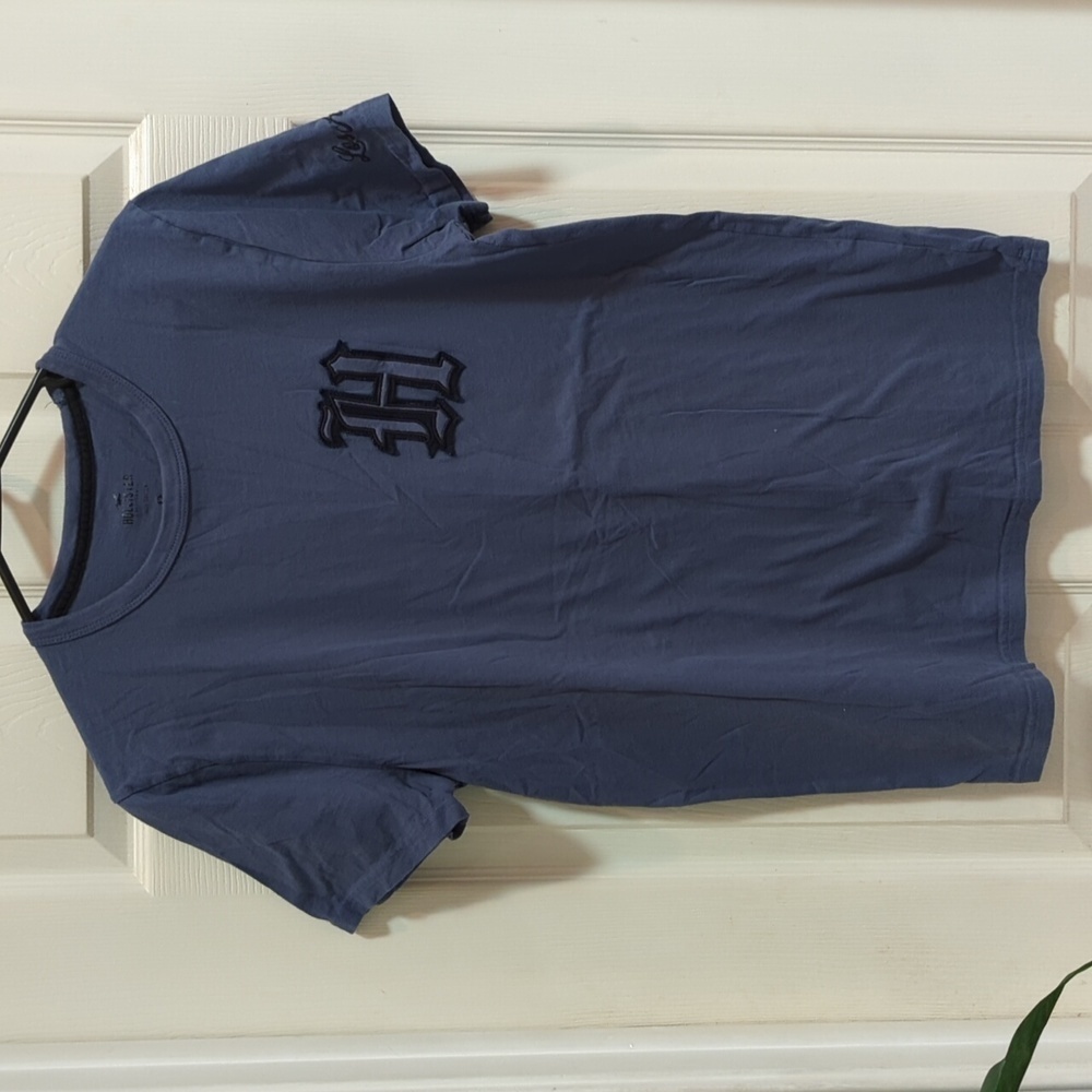 Hollister Men's Cotton Short Sleeve Tech Logo 70's Court side Ringer - Picture 1 of 8